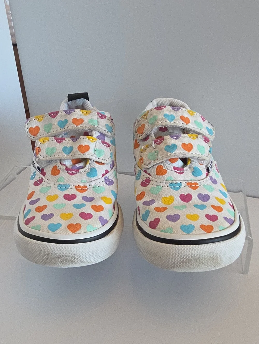 Vans Doheny V Multicolor Hearts Sneakers Size 6 Toddler